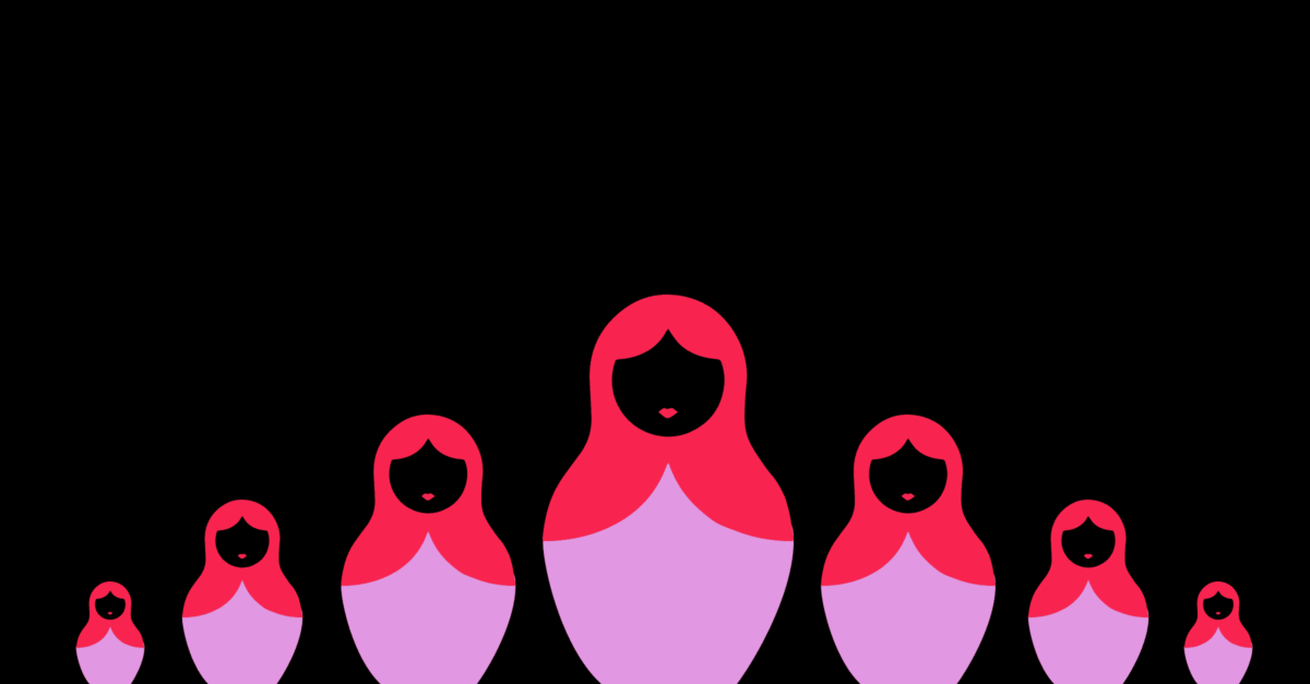 Nested dolls representing sub-groups in machine learning