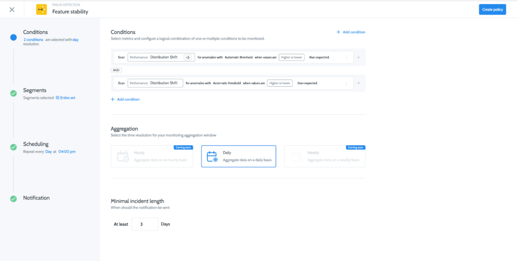 Customizable ML policies