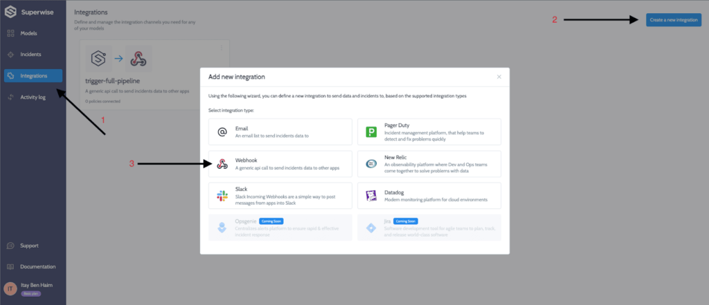 Putting together a continuous ML stack - Superwise webhook