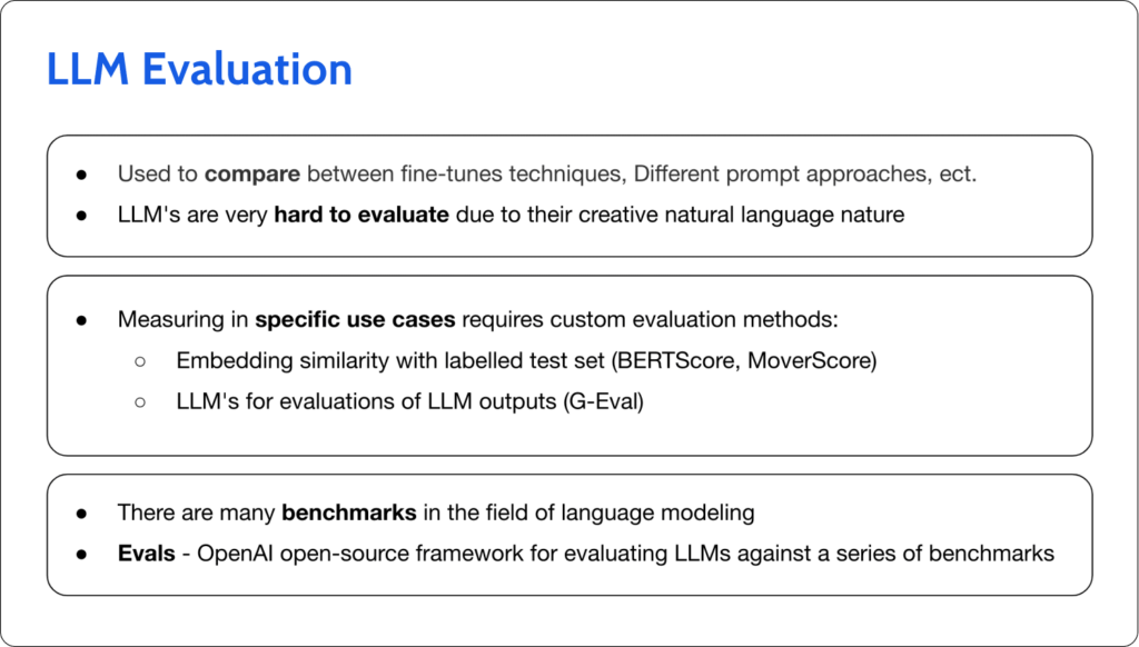 LLM Evaluation - Methods and Benchmarks